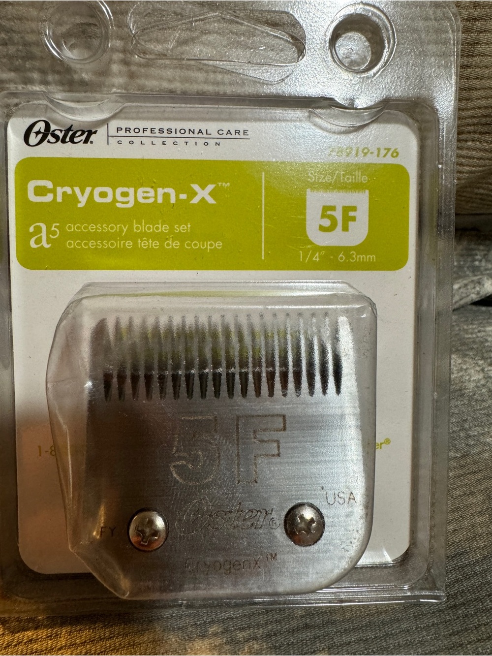 Oster Cryogen-X SIZES: 5F, 7F, 10, 8 1/2, 40, (5 EACH)-$65